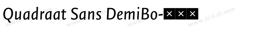 Quadraat Sans DemiBo字体转换